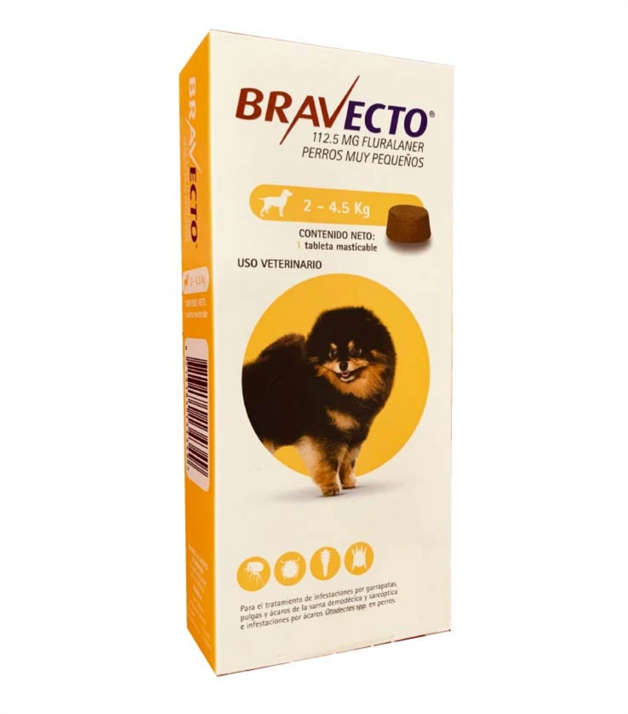 BRAVECTO 2-4.5KG  112.5 MG (3 MESES)