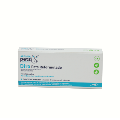 DIRO PETS REFORMULADO C/6 TAB C/U