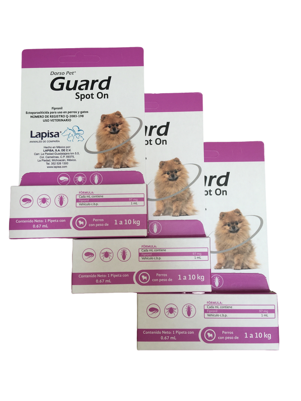 DORSO PET GUARD SPOT ON 1 PIPETA .67 ML