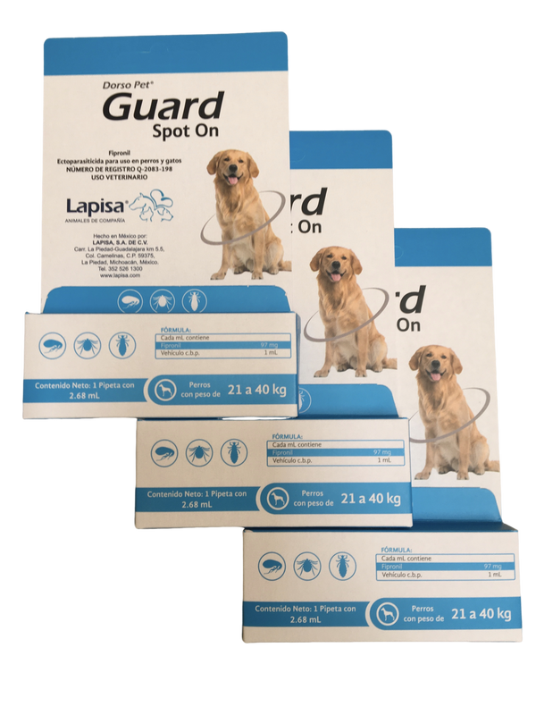 DORSO PET GUARD SPOT ON 1 PIPETA 2.68 ML