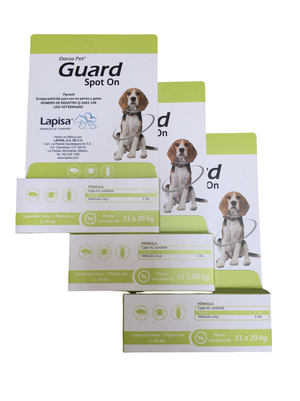 DORSO PET GUARD SPOT ON 1 PIPETA 1.34 ML