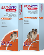 BRAVECTO 1M TRIPLE 100mg 3 TAB. M