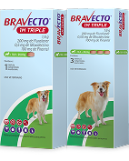 BRAVECTO 1M TRIPLE 200mg 3 TAB. L