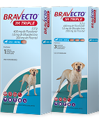 BRAVECTO 1M TRIPLE 400mg 3 TAB. XL