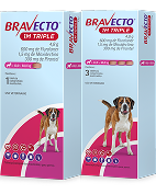BRAVECTO 1M TRIPLE 600mg 3 TAB. XXL