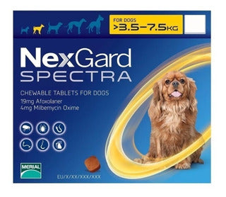 NEXGARD SPECTRA S (3.6 - 7.5kg) C/1 TAB