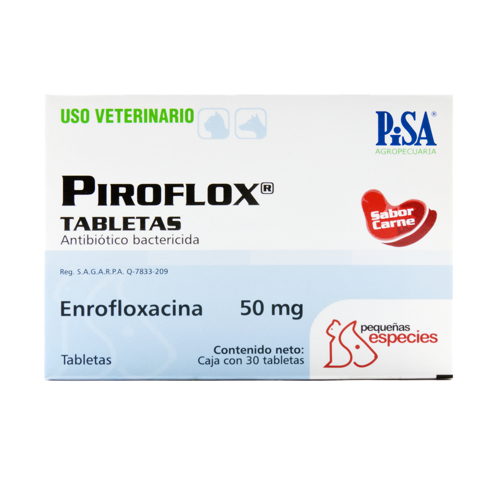 PIROFLOX TABLETAS 50 MG c/30 tabletas