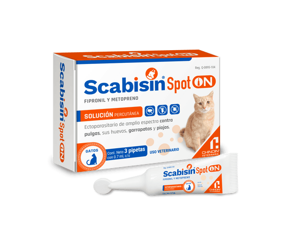 SCABISIN SPOT ON GATO 0.7ML 1 A 10KG C/3
