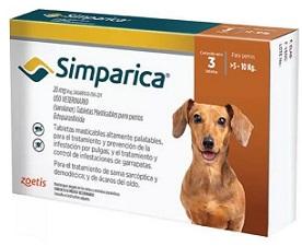 SIMPARICA 20 MG 3 TABS (5kg a 10kg)