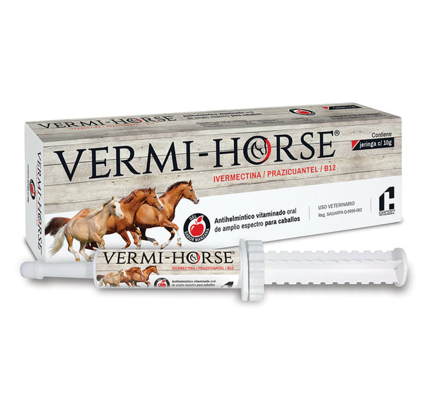VERMI-HORSE JERINGA C/10G VET