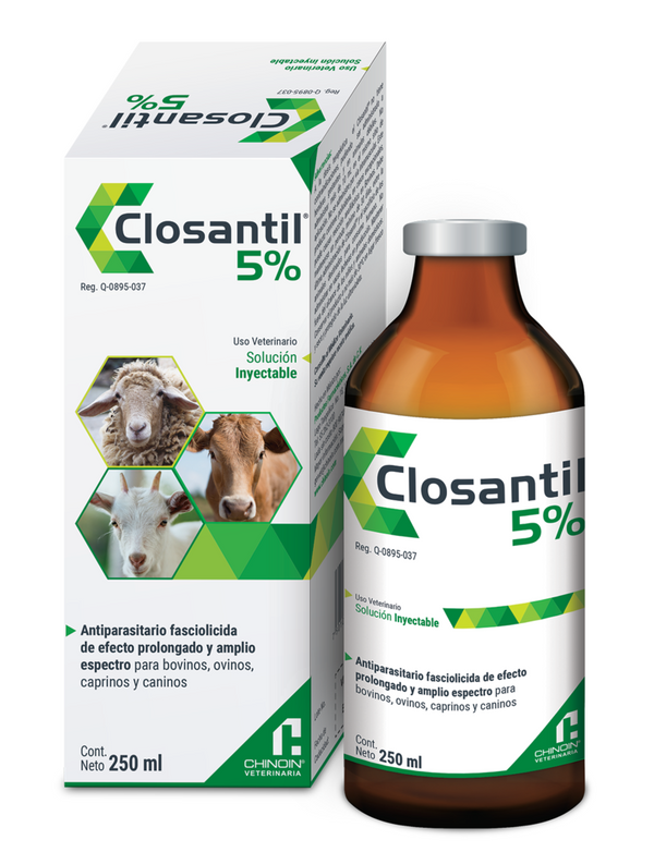 CLOSANTIL 5% SOL INY 250ML VET