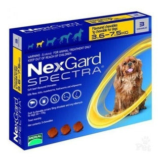 NEXGARD SPECTRA S  3.6 - 7.5 KG 3TAB