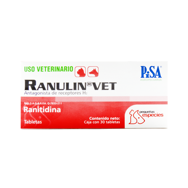 RANULIN VET 40MG C/30 TABLETAS