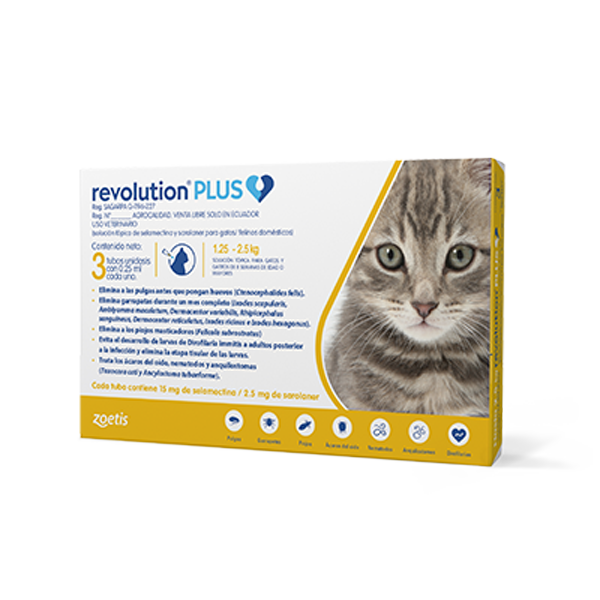 REVOLUTION PLUS AMARILLO 0.25MLX3TUB
