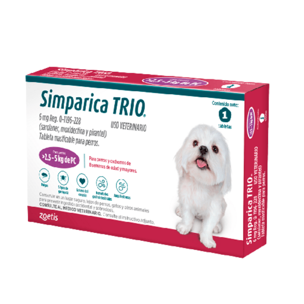 SIMPARICA TRIO PURPLE 2.5-5KG C/1 TAB.